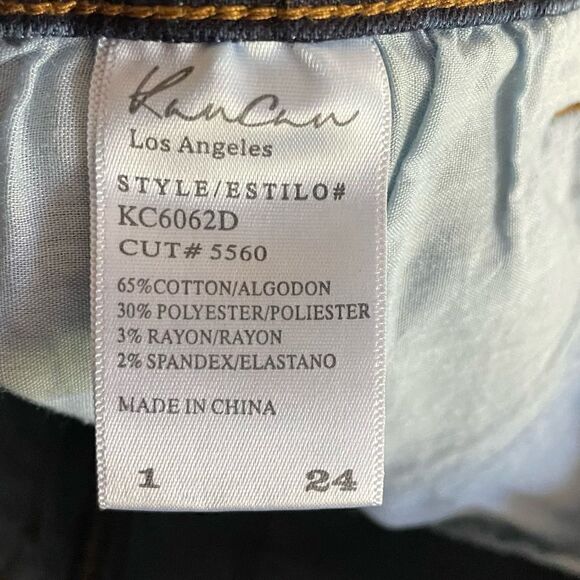 KanCan Denim Jean Mini Skirt Size 1/24 – Raw Hem, Stretch Fit - Picture 7 of 12